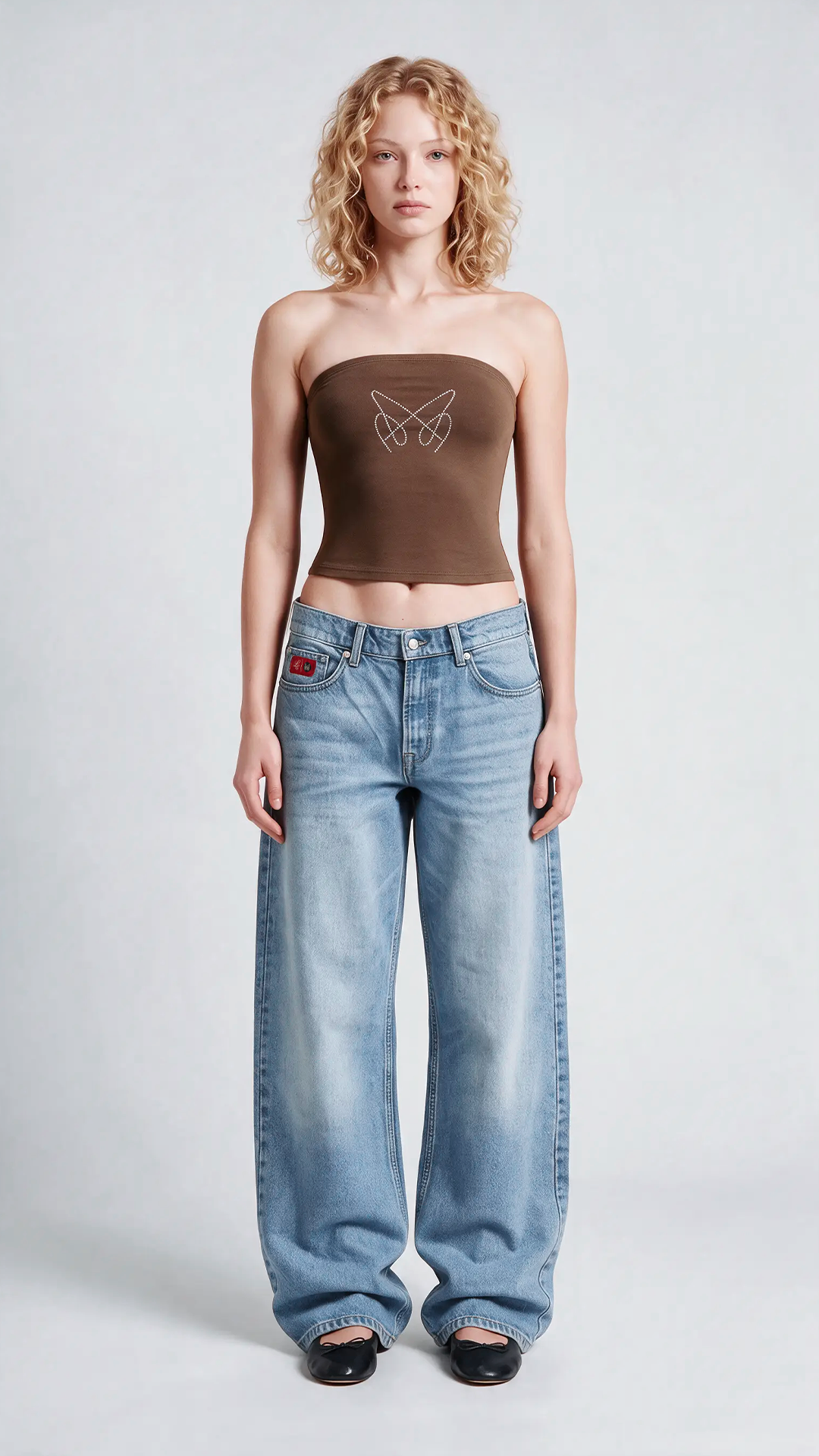 Lowera Coco Rhinestone Tube Top ön