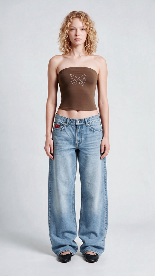 Lowera Coco Rhinestone Tube Top ön