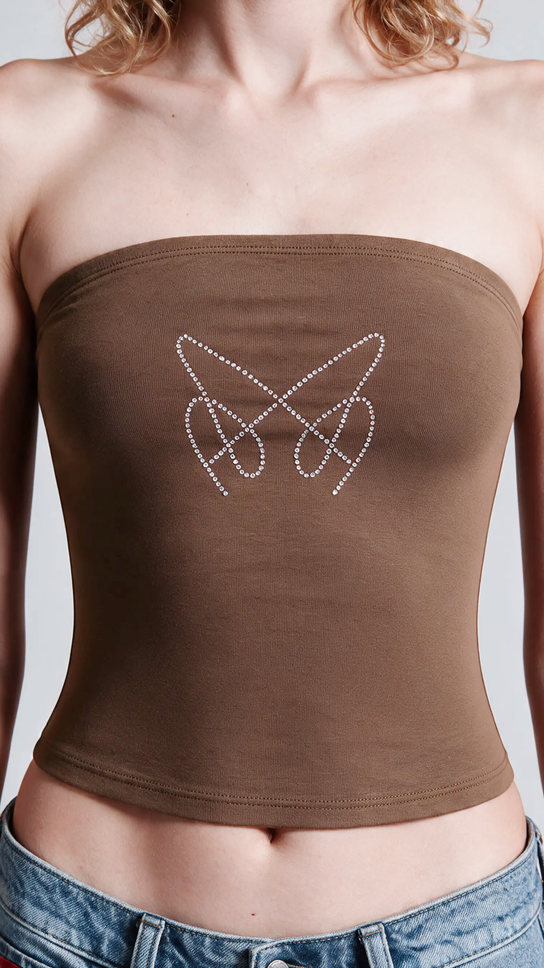 Lowera Coco Rhinestone Tube Top detay